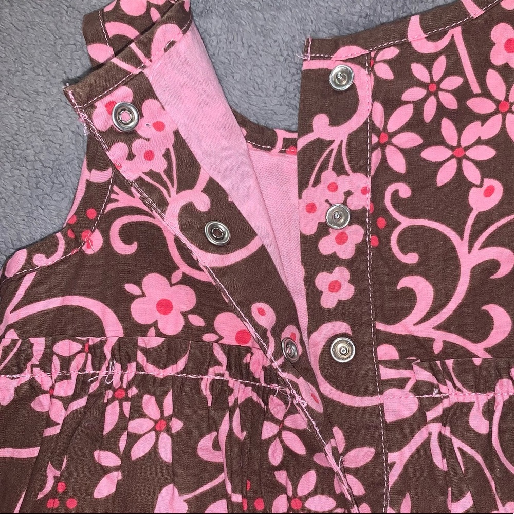 Baby Gap Brown With Pink Dress Size 3-5 Months - Picture 5 of 7
